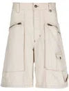 Isabel Marant Denim Shorts With Pockets And Belt Loops In Nude