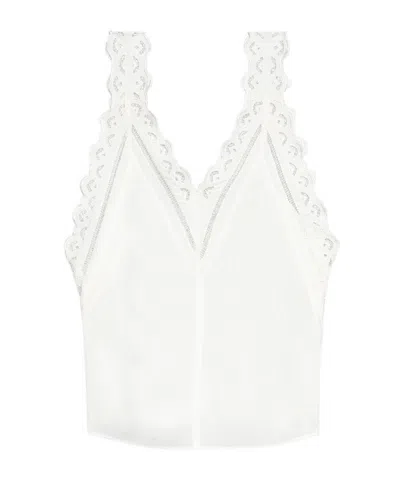 Isabel Marant Fradela English Embroidery Top In White