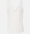 Isabel Marant Fradela Lace-trimmed Crêpe Top