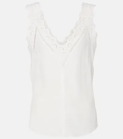 Isabel Marant Fradela Lace-trimmed Crêpe Top
