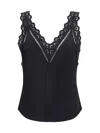 Isabel Marant Fradela Guipure Lace-trimmed Poplin Tank In Black