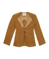 Isabel Marant Francia Collarless Cotton Jacket In Caramel