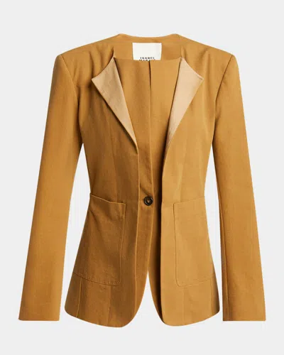 Isabel Marant Francia Layered Single-breasted Jacket In Caramel