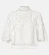 Isabel Marant Frany Broderie Anglaise Crêpe Top In White