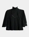 Isabel Marant Frany Embroidered Crop Blouse