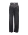 Isabel Marant Black Noemie Straight-leg Jeans In Gray