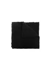 Isabel Marant Frayed Edge Knit Scarf In Black