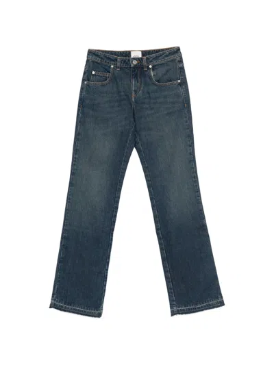 Isabel Marant Frayed-edges Denim Jeans In Blue