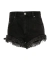 Isabel Marant Eneidao Denim Shorts In Black