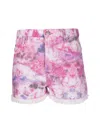Isabel Marant Lesia Tie-dye Frayed Shorts In Multiple Colors