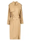 Isabel Marant Freanne Long Trench Coat In Beige