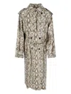 Isabel Marant Printed Animal Belted Waist Long Jacket
