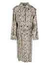 Isabel Marant Printed Animal Belted Waist Long Jacket