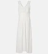 Isabel Marant Freda Broderie Anglaise-trimmed Crepe Maxi Dress In White