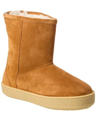 Isabel Marant Frieze Suede Bootie In Brown