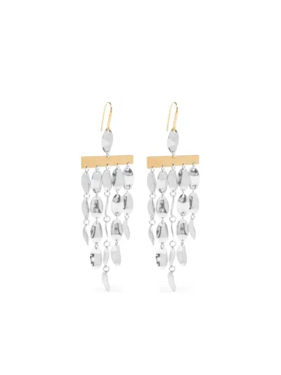 Isabel Marant Fringe Pendant Earrings Accessories In White