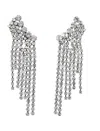 Isabel Marant Fringe Strass Earrings In Metallic