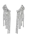 Isabel Marant Fringe Strass Earrings In Metallic