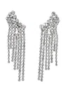 Isabel Marant Fringe Strass Earrings In Metallic