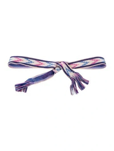Pre-owned Isabel Marant Fringe Trim Accent Belt In Purple