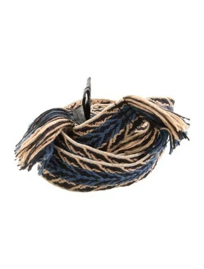 Pre-owned Isabel Marant Fringe Trim Accent Waist Belt In Blue