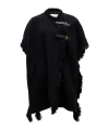 Isabel Marant Fringed Buckled Sleeveless Jacket In Black