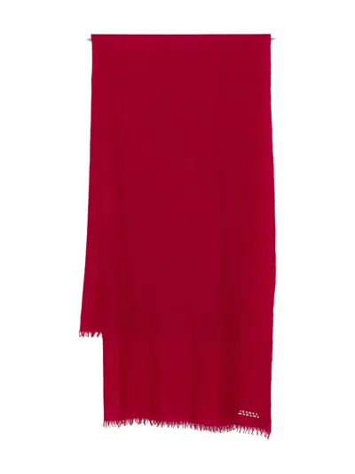 Isabel Marant Fringed-edge Scarf In Red