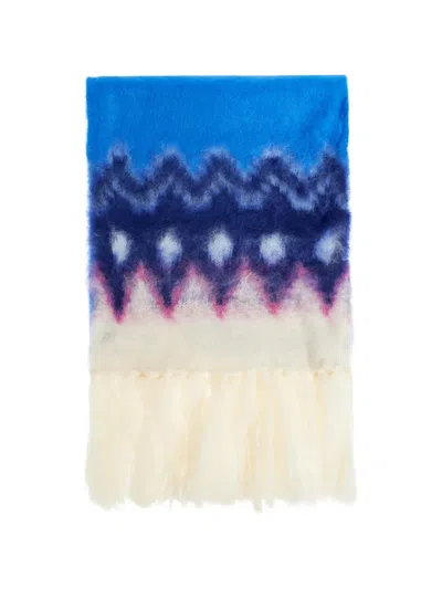 Isabel Marant Fringed Scarf In Blue