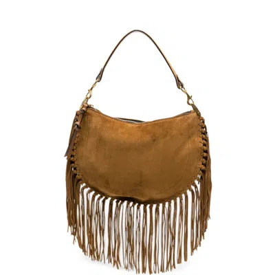 Isabel Marant Fringe-trim Shoulder Bag In Brown