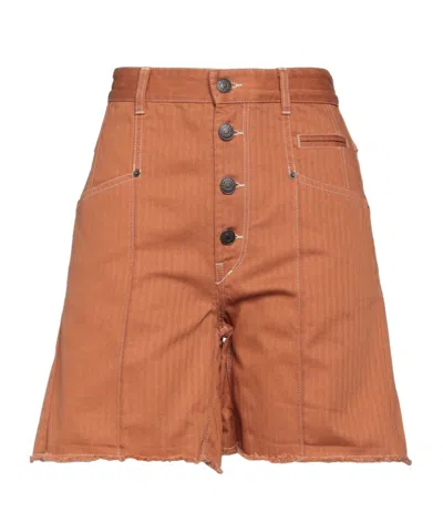 Isabel Marant Front Button-down Shorts In Brown