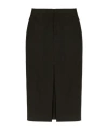 Isabel Marant Marine Serre Cady Front Slit Midi Skirt In Black
