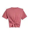Isabel Marant Zelikia T-shirt In Rose-pink Cotton In Pink