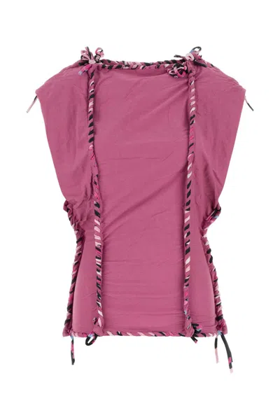 ISABEL MARANT FUCHSIA COTTON ZOHRA TOP