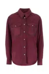 Isabel Marant Women Fuchsia Suede Danisia Shirt In Red