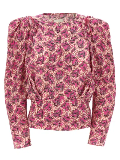 ISABEL MARANT FUCHSIA ZAGRA BLOUSE