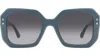 Isabel Marant 53mm Gradient Rectangular Sunglasses In Green