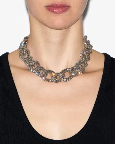Isabel Marant Funky Ring Necklace In Silver