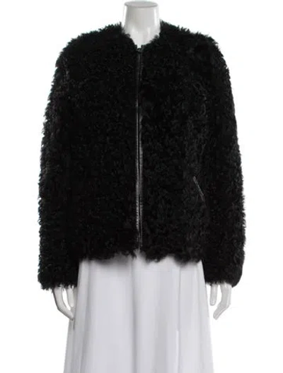 Pre-owned Isabel Marant Fur Faux Fur Jacket In Black