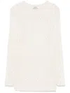 Isabel Marant Gaelle Long-sleeved Stretch Lace Top In Neutral