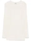 Isabel Marant Gaelle Long-sleeved Stretch Lace Top In Sand