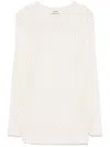 Isabel Marant Gaelle Long-sleeved Stretch Lace Top In White