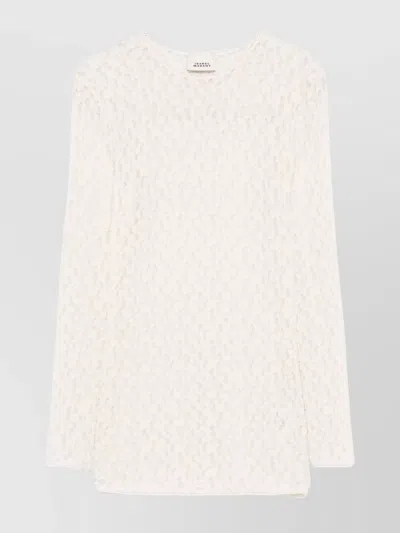 ISABEL MARANT GAELLE CREWNECK SWEATER FLORAL EMBROIDERY