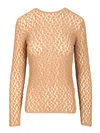 Isabel Marant Gaelle Long-sleeved Lace Top In Brown
