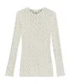 Isabel Marant Gaelle Long-sleeve Lace Top In White