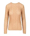 Isabel Marant Gaelle Long-sleeved Lace Top In Brown