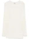 Isabel Marant Gaelle Long-sleeved Stretch Lace Top In White