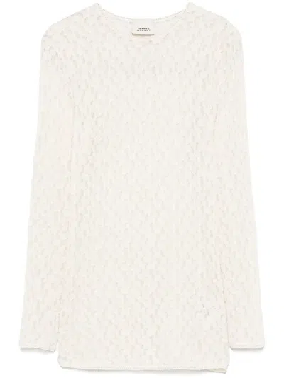 ISABEL MARANT GAELLE LONG-SLEEVED STRETCH LACE TOP
