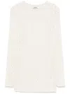 Isabel Marant Gaelle Long-sleeved Stretch Lace Top In Neutral