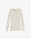 Isabel Marant Gaelle Long-sleeve Lace Top In White