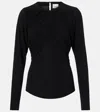 Isabel Marant Gaetane Draped Jersey Top In Black